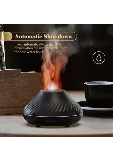 Novahub Renkli Led Alevli Nemlendirici Ve Esans Yağı Difüzörü, Romantik Hava Yumuşatıcı