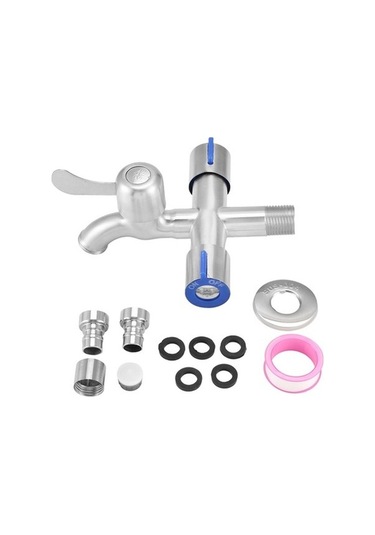 Tongxida Bosphorusboutique Yollu Yollu Vanası Üç Musluk Musluğu Makinesi Lavabo Gümüş Çamaşır Bantlı Açı 2 Ub Renkli Çok Renkli