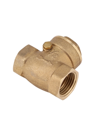 Kosona Brass Tek Yönlü Akış Kontrol Valfi Dn15, 232psı Su Uygulamaları İçin, 1/2bsp Dahili Dişli, Kolay Kurulum Ok İşaretli