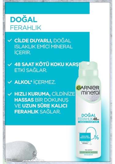Garnier Mineral Doğal Ferahlık Kadın Deodorant 150 ML