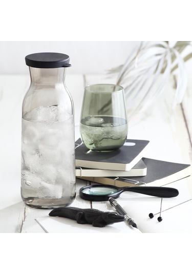 LAV Fonte Cam Karaf Tekli 1,2 L Gri Silikon Kapaklı (Sürahi )