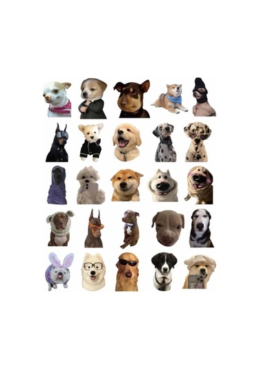 Periboia Sevimli Köpek Çıkartmaları Laptop Notebook Tablet Sticke Karışık Renkli