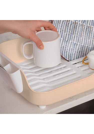 Porsima Akl-060 Bej Lüks Tabaklık Bulaşıklık Bulaşık Sepeti