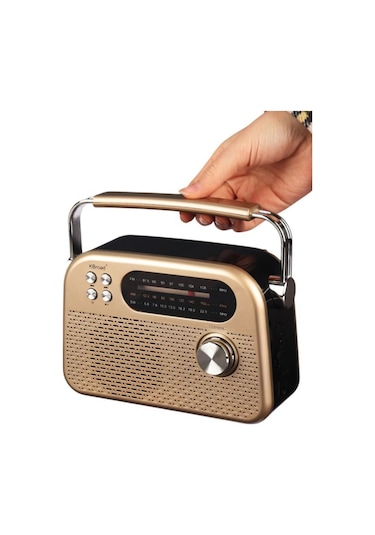 Kbroad Ktf-2026 Sarı Full Band Radyo - Nostaljik Görünümlü, Dc Şarjlı, Güçlü Ses Çıkışlı
