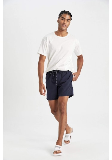 DeFacto File Astarlı Kısa Boy Deniz Şortu N0132AZ24HSIN75