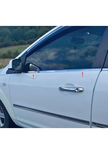 Ebal Otomotiv Ford Focus 2 HB Krom Cam Çıtası 4 prç. 2005-2011 Paslanmaz Çelik
