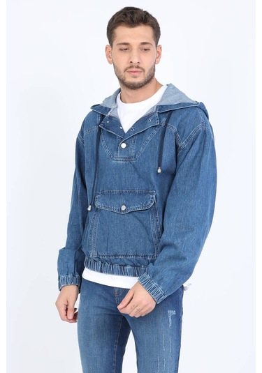 Keepout Erkek Jean Sweatshirt Koyu Mavi 001