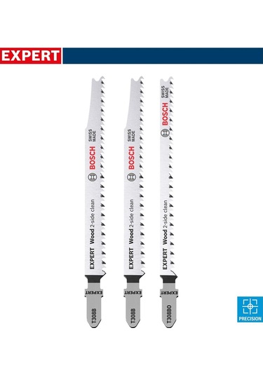 Bosch Expert 2xt308b-1xt308bo 3'lü Ahşap Dekupaj Ucu 2608900559