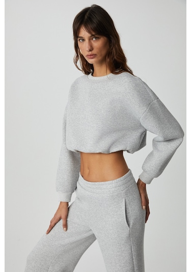 Dewanna Kadın Uzun Kollu Crop Grimelanj Eşofman Takımı