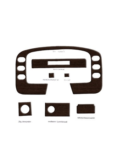 Ford Transit Konsol-torpido Kaplama 1995-1997 12 Parça-koyu Meşe Seçenekler