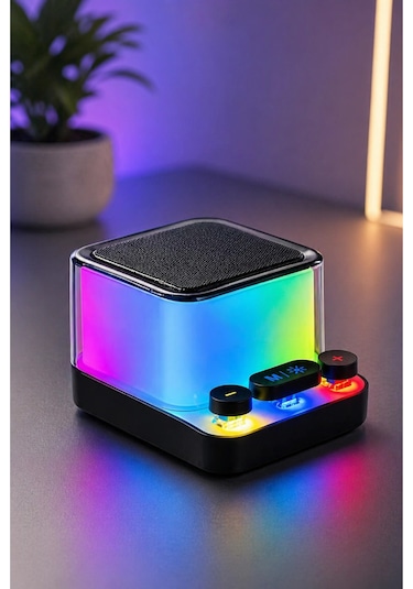 Jrl Z6 Mini Rgb Işıklı Kablosuz Bluetooth Hoparlör - Mekanik Klavye Tuşlu, Speaker