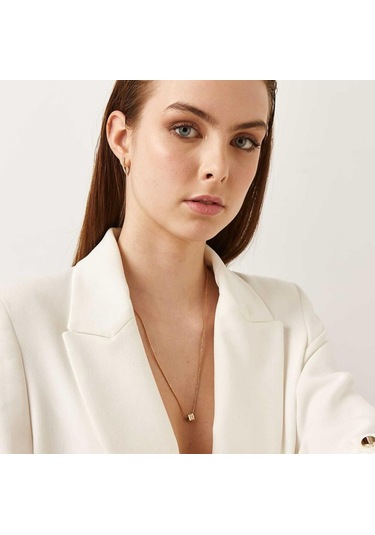 Küp Harf Kolye-KL00661 - 35203797