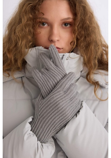 DeFacto 	Kadın Fonksiyonel Triko Eldiven C6839AX24WNGR100