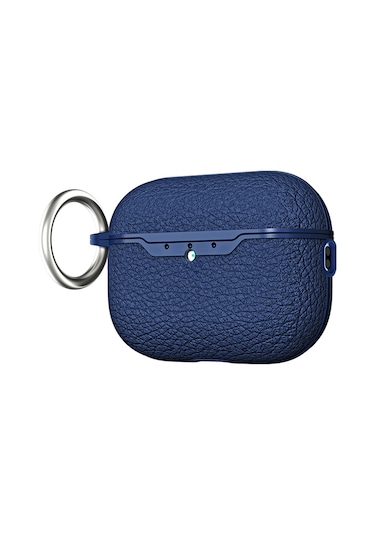 Apple Airpods Pro 3 Kılıf Deri Tarzı Silikon Case 03 Lacivert