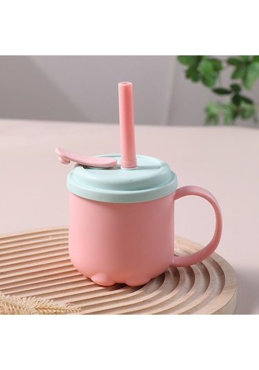 Aurora Saplıçocuk Su Bardağı Silikon Yalıtım Kabı Düşmeye Ve Sızdırmaz Pembe Pembe