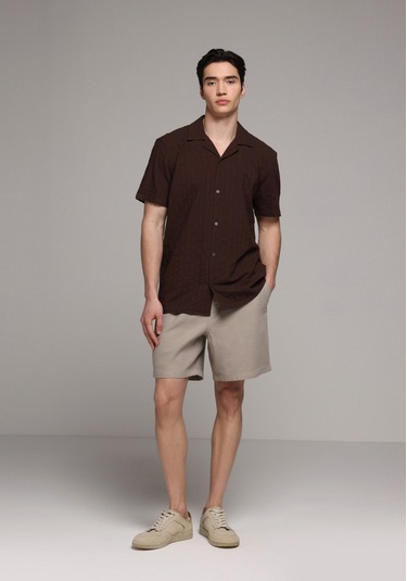 Colin's Colins Relaxed Fit Orta Bel Düz Erkek Bej Şort Cl1078482 Q1.v1 Beı