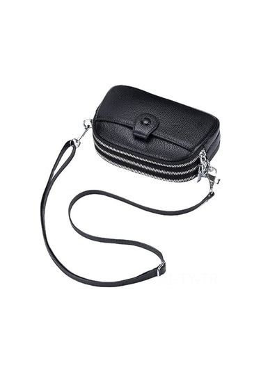 Teltree Kadın Deri Çapraz Çanta - Yumuşak Üst Tabaka İnek Derisi, 3 Bölmeli, Telefon İçin Küçük, Ayarlanabilir Askı, Gri Gümüş