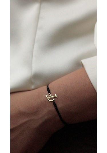 Diamine 14 Ayar Altın Harf İp Bileklik Sarı Altın