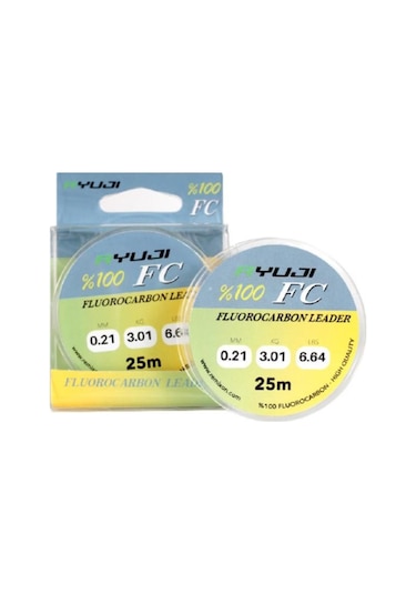 %100 Fluorocarbon 25 Mt Lider Misina 0.21Mm