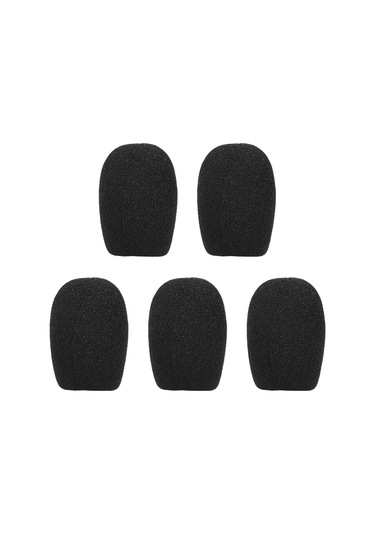 Padalink Siyah E Tipi Mikrofon Köpük Koruması 55mm Yükseklik, 38mm Dış Çap, 16mm İç Çap - 5 Adet Gürültü Azaltıcı