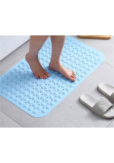 Xindoker Pvc Banyo Anti Kayma Matı - Otel Havuz Banyo Kolu Yatakları - Süction Cuplu Yuvarlak Dokulu Ayak Masajlı - Yeşil Sarı 35x70cm Diğer