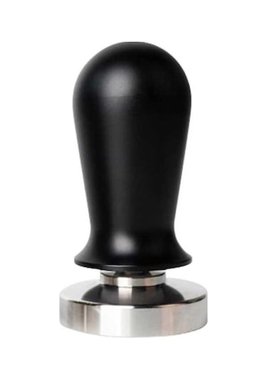 Maoyaya Ahşap Saplı Paslanmaz Çelik Kahve Presi, 51mm Çap, Siyah Esnek Taban, Zengin Espresso İçin. Siyah