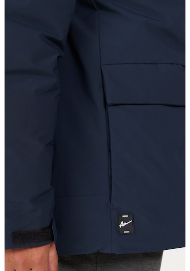 Ac&Co / Altınyıldız Classics - Erkek Lacivert Kapüşonlu Dik Yaka Standart Fit Kaban Lacivert