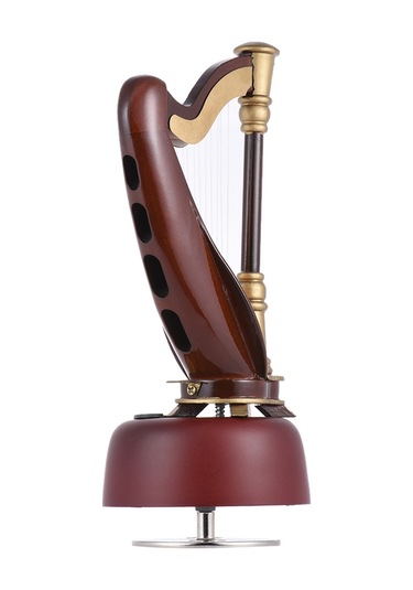 Monyee "el Yapımı Kurmalı Arp Müzik Kutusu - Masanız İçin Şık Ve Romantik Hediye"