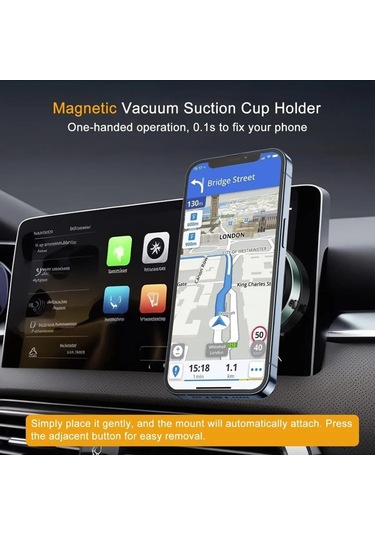 Yeni Nesil Akıllı Taşınabilir Magsafe Mıknatıslı Araç Tutucu