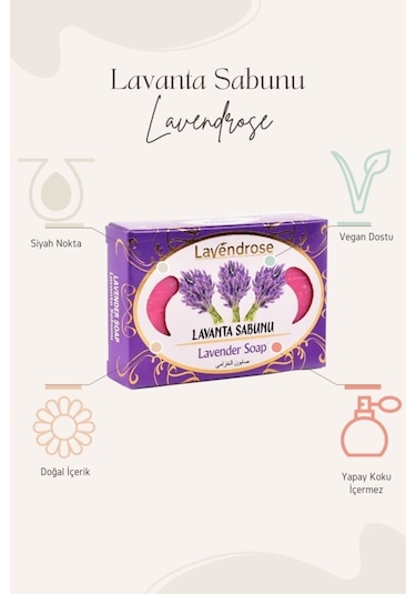 Lavendrose Doğal El Yapımı Lavanta Sabunu 100 G