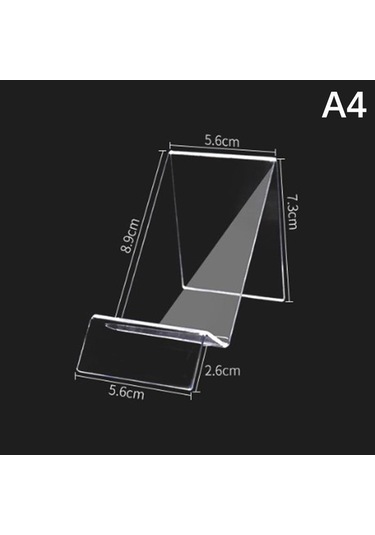 Şeffaf Akrilik Cep Telefonu Standı Masa Yerleştirme Tutucu Akıllı Telefon İçin Evrensel Masaüstü Şarj Cihazı Desteği Telefon Montajı A4