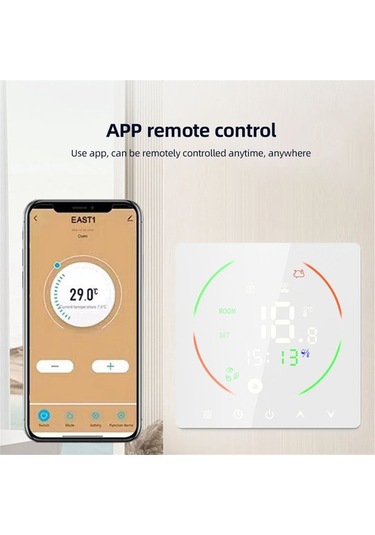 Pazly Wi-fi Bağlantılı Akıllı Termostat - Haftalık Programlanabilir Su Isıtma Kontrolü