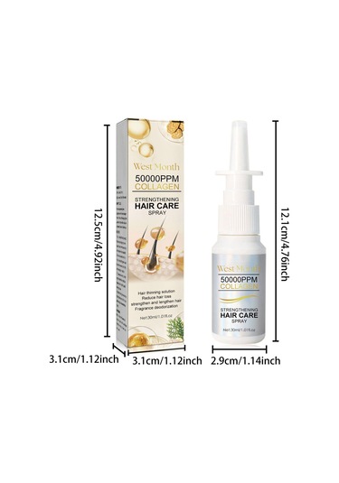 West&month Saç Pürüzsüzleştirici Öz Sprey Nemlendirici Saç Köklerini Beyaz