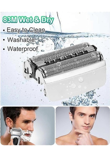 Braun Series 8 Yedek Başlıklar 2'li Paket - S8 8370c Elektrikli Tıraş Makinesi İçin 83m Folyo Ve Kesici Bıçaklar
