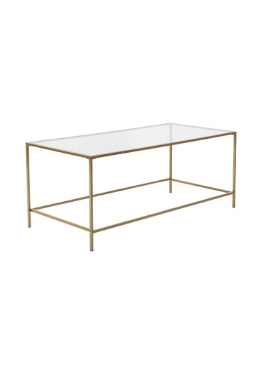 Flores Gold Metal Orta Sehpa