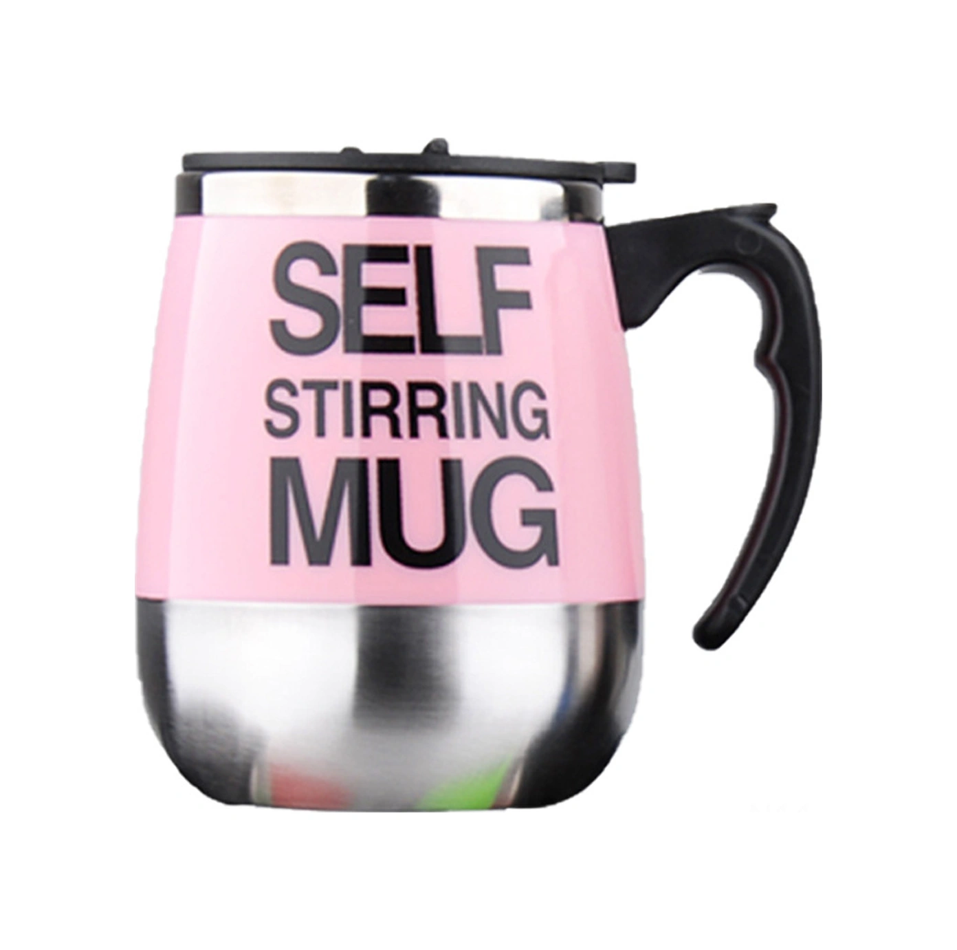 Kosona Otomatik Karıştırıcı Çelik Kupa, 450ml, Tek Tuş İle Kahve/çay Karıştırır, Pembe Pil Dahil Değil Diğer