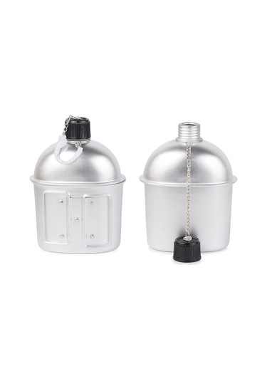 Lixada Gümüş 4 Adet Tencere Seti Alüminyum Askeri Kantin Fincan Gümüş