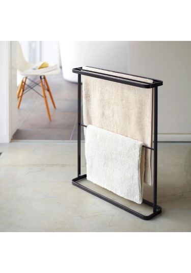 Kule Metal Banyo Havlu Askılığı Siyah