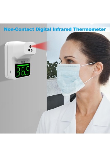 Samdoo K3+ Duvar Tipi Dijital Enstrüman, Dokunsuz Enstrüman, İki Dilli Sesli Bildirim, Üç Renkli Alarm, C/ F Dönüştürücü, Çoklu Kurulum Seçeneği