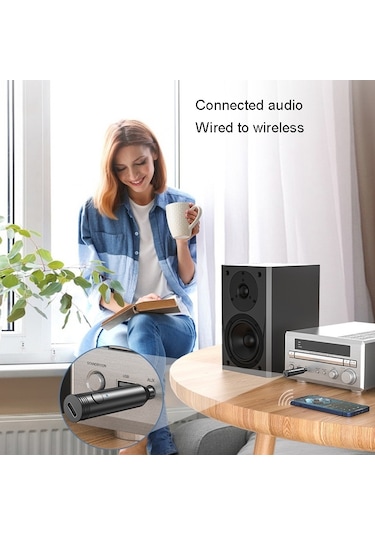 Sones M416 Araç Bluetooth Alıcısı Oynatıcı Ses Alıcısı Adaptörü Aux Dönüştürücü Siyah