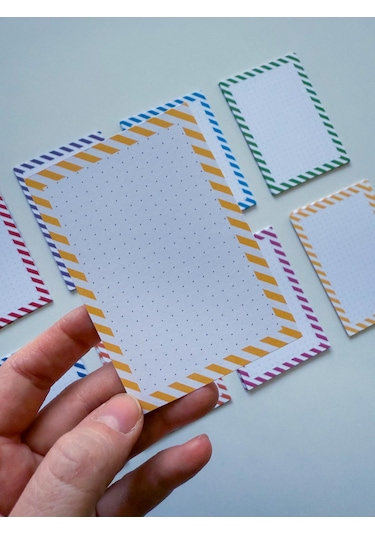 48 Adet Çalışma Kartı 10x7 Cm Model 1