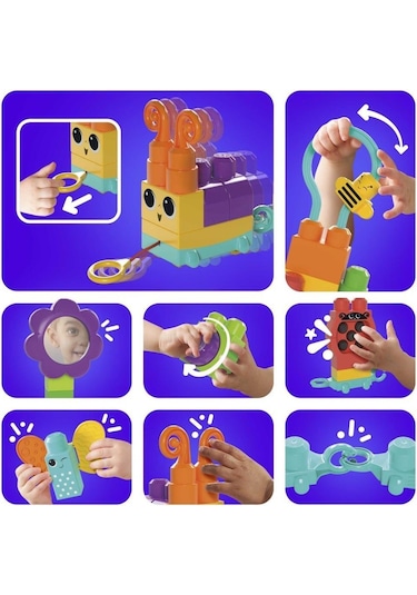Mega Bloks® Hareketli Duyusal Gelişim Tırtılı HKN44