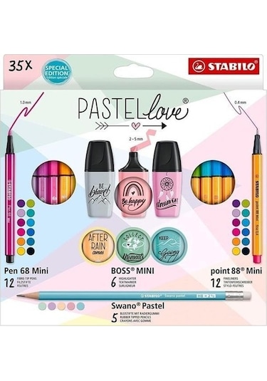 Stabilo Fosforlu Kalem Pastellove Mini Set 35 Li Eo77/5 9 / Stabilo