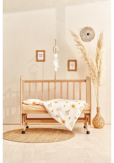Soley Boho Bebek Nevresim Takımı 100x150 Cm Kiremit
