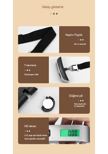 Jian Fan Taşınabiler Elektronik Taşın Terazi Siyah