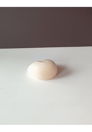 Taş Şekilli 3 Adet Küçük Mum Gri 7x5 Cm