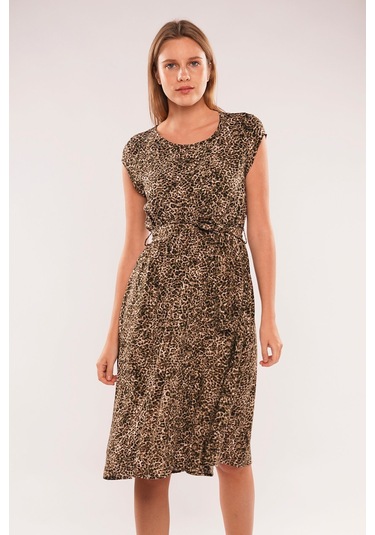 Gabria Kadın Gabria Desenli Elbise Leopar Çok Renkli