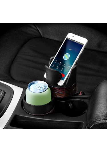Suitu R151-4 Araba Hava Outlet Depolama Su Kupası Tutucu Cep Telefonu Navigasyonu Çok Fonksiyonlu Saklama Kutusu Maun 1 Adet