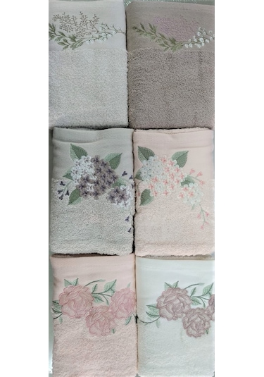 Şıkel Cotton Havlu 50 90 Elit Nakışlı Çok Renkli