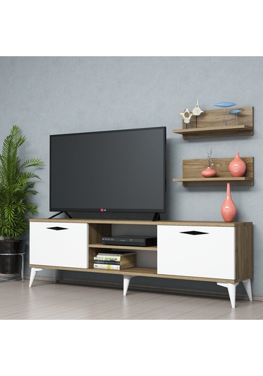 Ferniso Mobilya 160 cm Tv Ünitesi ( Raflı ) Hud-Beyaz